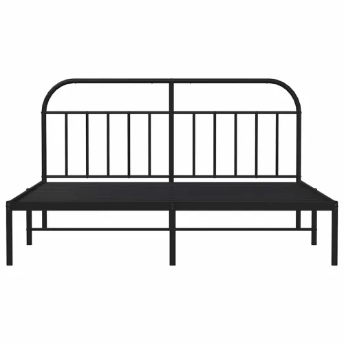 Metalni okvir za krevet s uzglavljem crni 180x200 cm - Crna 180 x 200 cm s uzglavljem Cijena