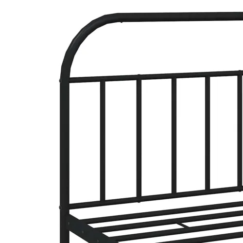Metalni okvir za krevet s uzglavljem crni 200x200 cm - Crna 200 x 200 cm s uzglavljem Cijena