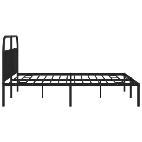 Metalni okvir za krevet s uzglavljem crni 200x200 cm - Crna 200 x 200 cm s uzglavljem Cijena
