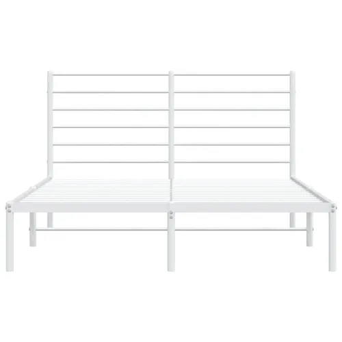 Metalni okvir za krevet s uzglavljem bijeli 160x200 cm - Bijela 160 x 200 cm s uzglavljem Cijena