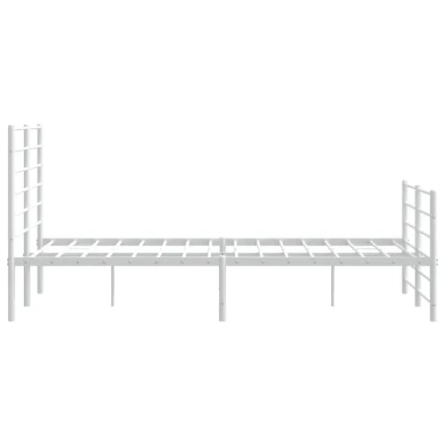 Metalni okvir kreveta uzglavlje i podnožje bijeli 160x200 cm - Bijela 160 x 200 cm s uzglavljem i podnožjem Cijena