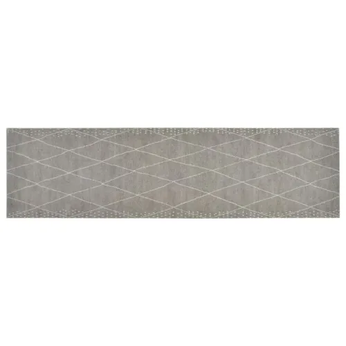 Kuhinjski tepih perivi s uzorkom rombova 45 x 150 cm baršunasti - Svjetlosiva 45 x 150 cm Cijena