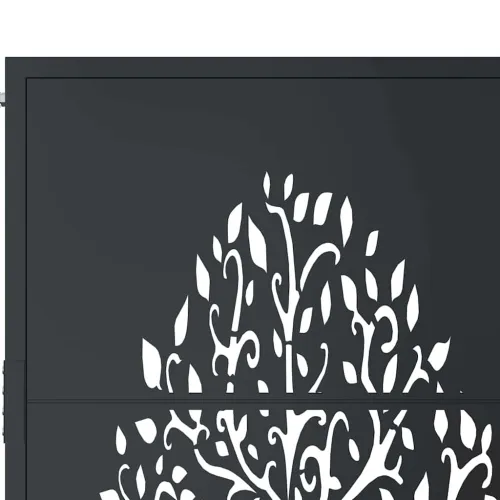Dvorišna vrata - Vrtna vrata antracit 100x200 cm čelična dizajn stabla - 100 x 200 cm Cijena