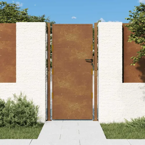 Dvorišna vrata - Vrtna vrata 100x175 cm Corten čelik - 100 x 175 cm Rđa Cijena