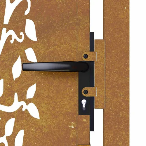 Dvorišna vrata - Vrtna vrata 100x125 cm Corten čelik Dizajn stabla - 100 x 125 cm Cijena