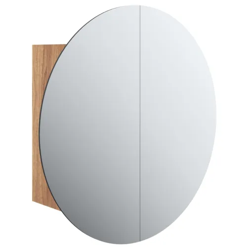 Kupaonski ormarić s ogledalom LED boja hrasta 40 x 40 x 17,5 cm - Smeđa 40 x 40 x 17.5 cm Cijena
