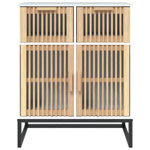 Komoda bijela 60 x 30 x 75 cm od konstruiranog drva - Bijela 1 1 Cijena