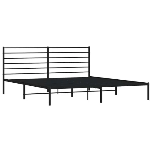 Metalni okvir za krevet s uzglavljem crni 193x203 cm - Crna 193 x 203 cm s uzglavljem Cijena