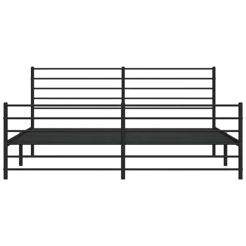 Metalni okvir kreveta uzglavlje i podnožje crni 183x213 cm - Crna 183 x 213 cm s uzglavljem i podnožjem Cijena