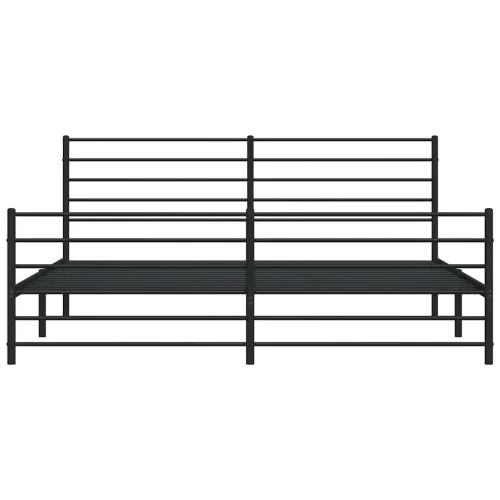 Metalni okvir kreveta uzglavlje i podnožje crni 193x203 cm - Crna 193 x 203 cm s uzglavljem i podnožjem Cijena