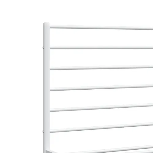 Metalni okvir za krevet s uzglavljem bijeli 183x213 cm - Bijela 183 x 213 cm s uzglavljem Cijena