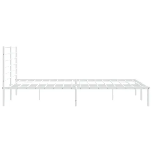 Metalni okvir za krevet s uzglavljem bijeli 193x203 cm - Bijela 193 x 203 cm s uzglavljem Cijena