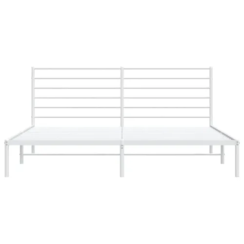 Metalni okvir za krevet s uzglavljem bijeli 193x203 cm - Bijela 193 x 203 cm s uzglavljem Cijena