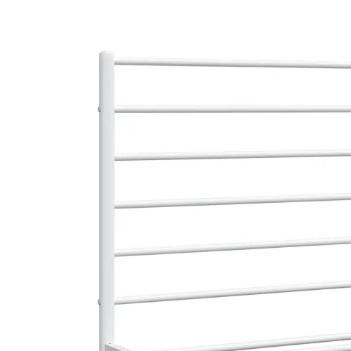 Metalni okvir za krevet s uzglavljem bijeli 193x203 cm - Bijela 193 x 203 cm s uzglavljem Cijena