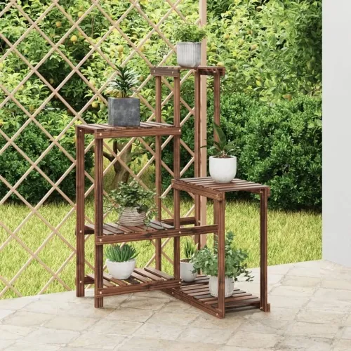 Stalak za cvijeće 62,5 x 61,5 x 101,5 cm od masivne jelovine - Smeđa 62.5 x 61.5 x 101.5 cm Cijena