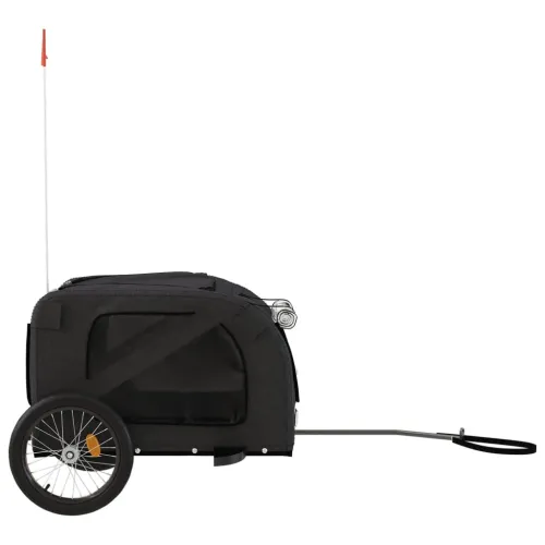 Prikolica za bicikl za ljubimce crna od tkanine i željeza - Crna 133.5 x 69 x 73.5 cm Cijena