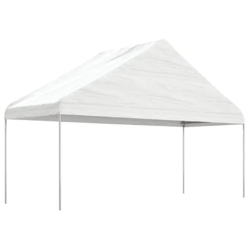 Sjenica s krovom bijela 8,92 x 5,88 x 3,75 m polietilen - 8.92 x 5.88 x 3.75 m 1 Cijena