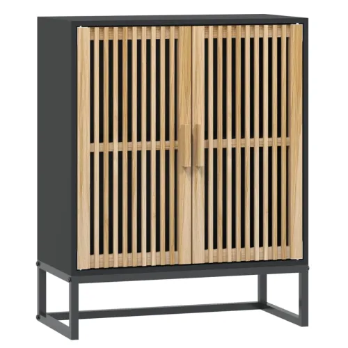 Komoda crna 60 x 30 x 75 cm od konstruiranog drva - Crna 1 1 Cijena