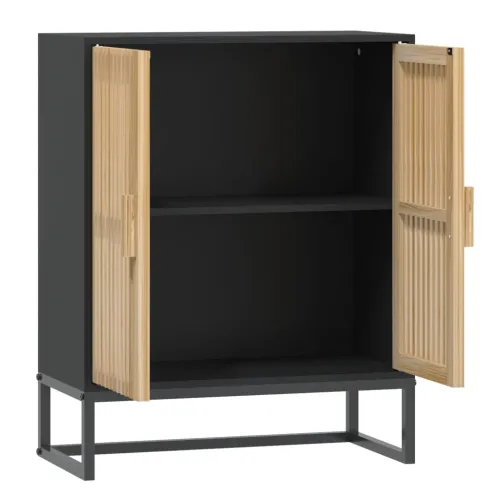 Komoda crna 60 x 30 x 75 cm od konstruiranog drva - Crna 1 1 Cijena