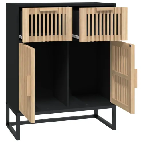 Komoda crna 60 x 30 x 75 cm od konstruiranog drva - Crna 1 1 Cijena