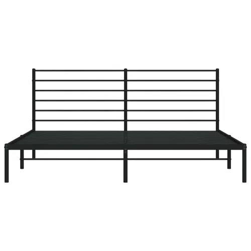 Metalni okvir za krevet s uzglavljem crni 200x200 cm - Crna 200 x 200 cm s uzglavljem Cijena