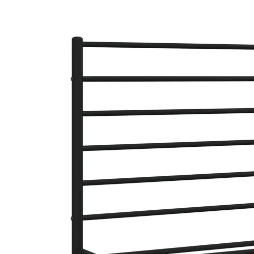 Metalni okvir kreveta uzglavlje i podnožje crni 200x200 cm - Crna 200 x 200 cm s uzglavljem i podnožjem Cijena