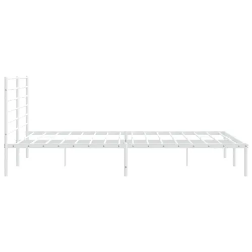 Metalni okvir za krevet s uzglavljem bijeli 200x200 cm - Bijela 200 x 200 cm s uzglavljem Cijena