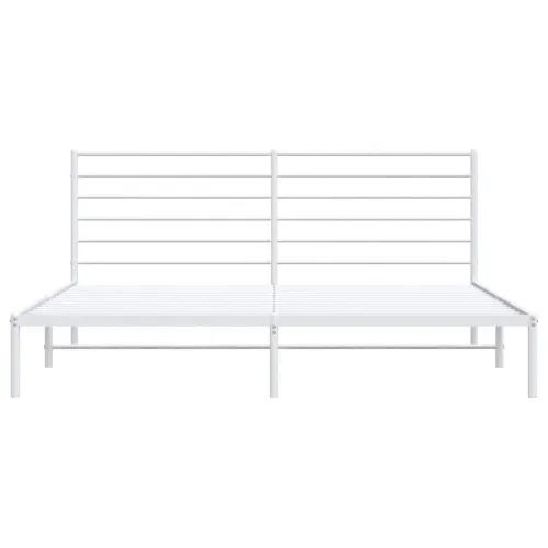 Metalni okvir za krevet s uzglavljem bijeli 200x200 cm - Bijela 200 x 200 cm s uzglavljem Cijena