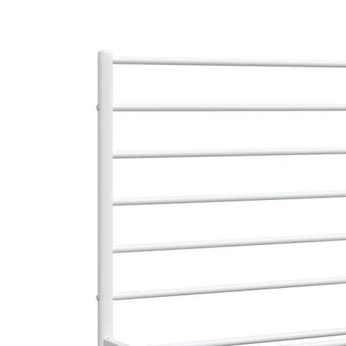 Metalni okvir kreveta uzglavlje i podnožje bijeli 200x200 cm - Bijela 200 x 200 cm s uzglavljem i podnožjem Cijena