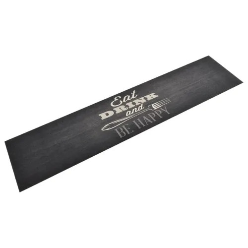 Kuhinjski tepih perivi s natpisom crni 60 x 300 cm baršunasti - Crno-bijelo 60 x 300 cm Cijena
