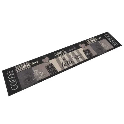 Kuhinjski tepih perivi s natpisom Coffee 60 x 300 cm baršunasti - Boja kafe 60 x 300 cm Cijena
