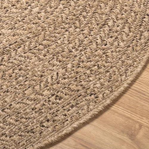 Tepih ZIZUR 90 cm s izgledom jute unutarnji i vanjski - Smeđa Ø 90 cm Okruglo Cijena