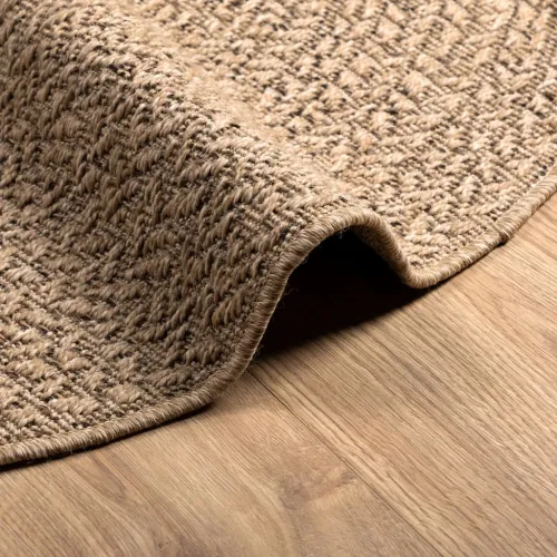 Tepih ZIZUR 90 cm s izgledom jute unutarnji i vanjski - Smeđa Ø 90 cm Okruglo Cijena