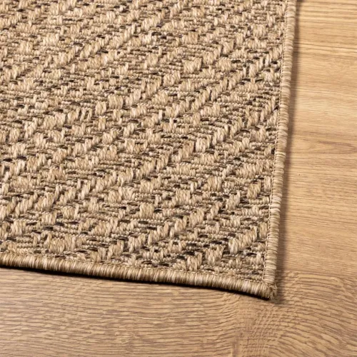 Tepih ZIZUR 120 x 170 cm s izgledom jute unutarnji i vanjski - Smeđa 120 x 170 cm Okruglo Cijena