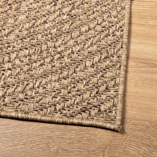 Tepih ZIZUR 140 x 200 cm s izgledom jute unutarnji i vanjski - Smeđa 140 x 200 cm Okruglo Cijena