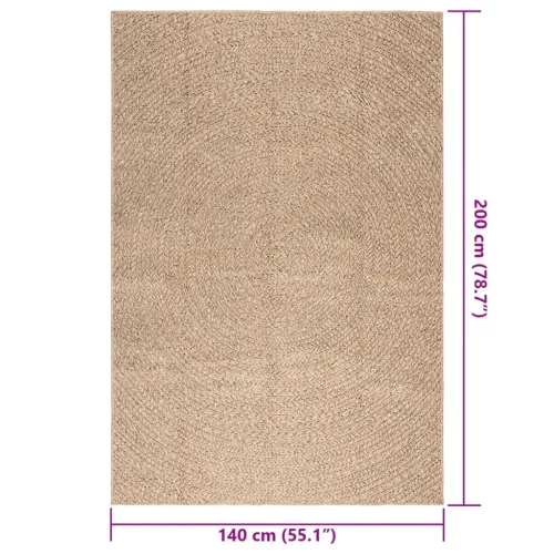 Tepih ZIZUR 140 x 200 cm s izgledom jute unutarnji i vanjski - Smeđa 140 x 200 cm Okruglo Cijena