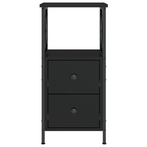 Noćni ormarić crni 34 x 35,5 x 70 cm od konstruiranog drva - Crna 1 Crna 1 Cijena