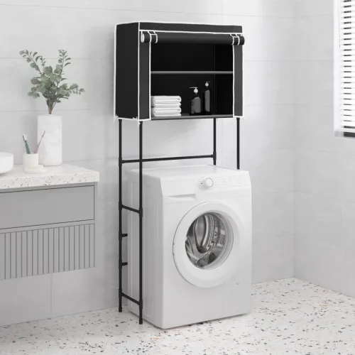 Stalak za pohranu na 2 razine crni 71x29,5x170,5 cm željezni - Crna Crna Cijena