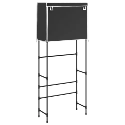 Stalak za pohranu na 2 razine crni 71x29,5x170,5 cm željezni - Crna Crna Cijena