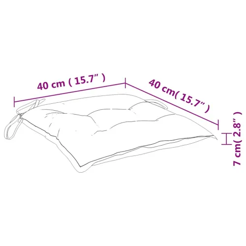 Jastuci za stolice 6 kom ružičasti 40 x 40 x 7 cm od tkanine - Ružičasta 40 x 40 x 7 cm 6 Cijena