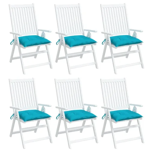 Jastuci za stolice 6 kom tirkizni 40 x 40 x 7 cm od tkanine - Tirkizna 40 x 40 x 7 cm 6 Cijena