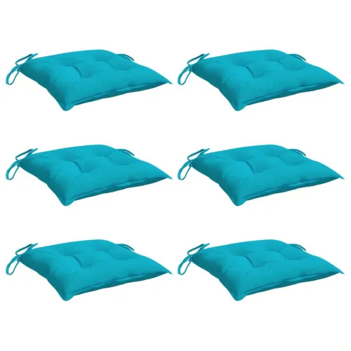 Jastuci za stolice 6 kom tirkizni 40 x 40 x 7 cm od tkanine - Tirkizna 40 x 40 x 7 cm 6 Cijena