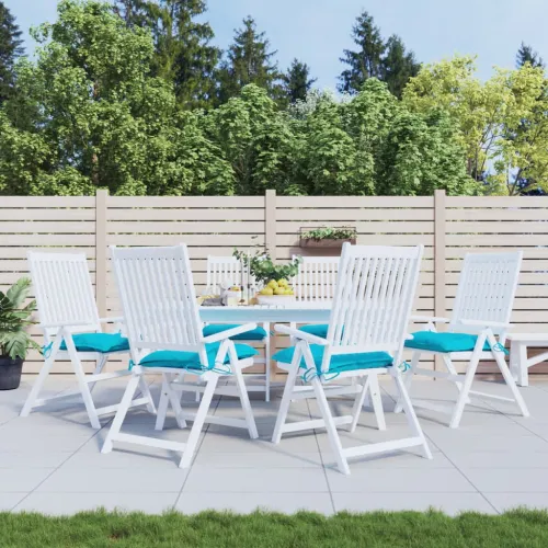 Jastuci za stolice 6 kom tirkizni 40 x 40 x 7 cm od tkanine - Tirkizna 40 x 40 x 7 cm 6 Tirkizna Cijena