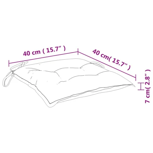 Jastuci za stolice 6 kom tirkizni 40 x 40 x 7 cm od tkanine - Tirkizna 40 x 40 x 7 cm 6 Cijena