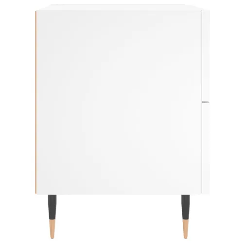 Noćni ormarić bijeli 40 x 35 x 47,5 cm od konstruiranog drva - Bijela 1 Cijena