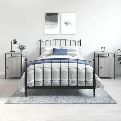 Noćni ormarići 2 kom boja hrasta 40x42x60 cm konstruirano drvo - Sivi hrast sonoma 2 Cijena