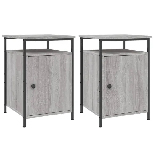 Noćni ormarići 2 kom boja hrasta 40x42x60 cm konstruirano drvo - Sivi hrast sonoma 2 Cijena