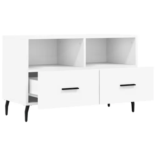 TV ormarić bijeli 80 x 36 x 50 cm od konstruiranog drva - Bijela 1 Cijena