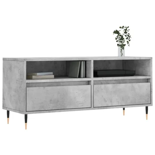 TV ormarić boja betona 100x34,5x44,5 cm od konstruiranog drva - Beton siva 1 Cijena