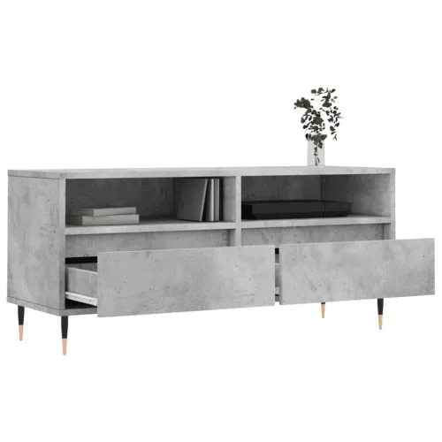 TV ormarić boja betona 100x34,5x44,5 cm od konstruiranog drva - Beton siva 1 Cijena